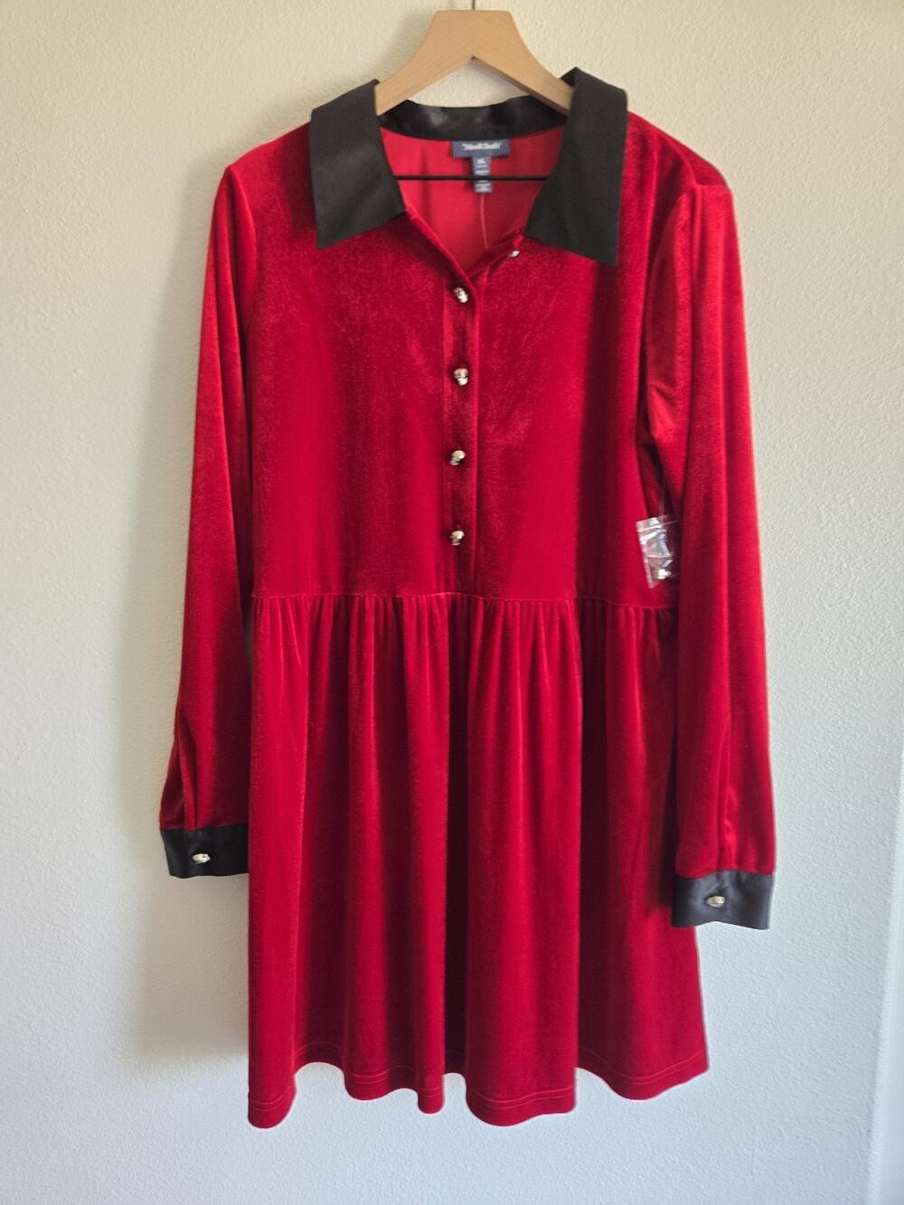 ModCloth Wednesday Red Velvet Mini Dress Skulls Gothic Dark Academia Spooky Cute